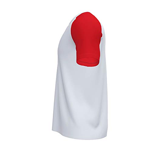Joma Academy Iv, Camiseta Hombre, Blanco-rojo, L