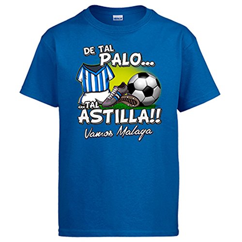 Diver Camisetas Camiseta de Tal Palo Tal Astilla de Málaga para Aficionado al fútbol - Azul Royal, XL